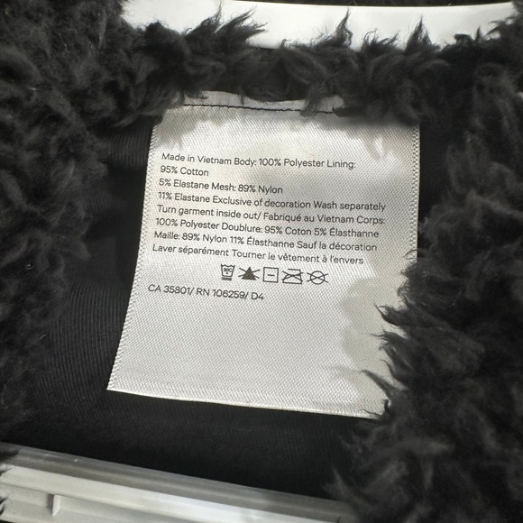 Lululemon Warm Restore Sherpa Pullover L/XL Black Fuzzy Warm Cowl NEW Lounge - Picture 6 of 8